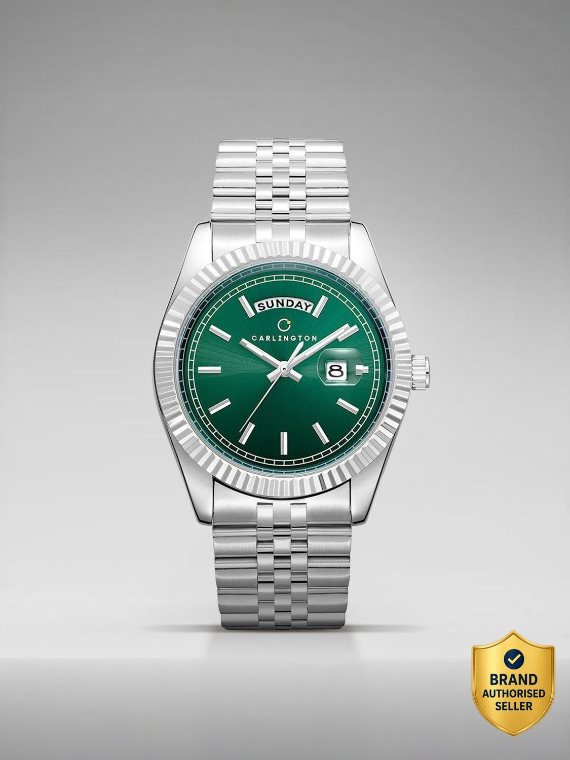Image of Carlington CT 8888 Steel Green Exclusive Series Premium Gents Wrist Watches Analog Watch - For Men