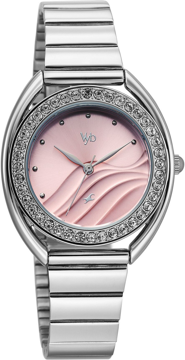 Image of Fastrack Vyb Eclipse Minimalist Quartz Dial Rose Gold Alloy Strap Analog Watch - For Women