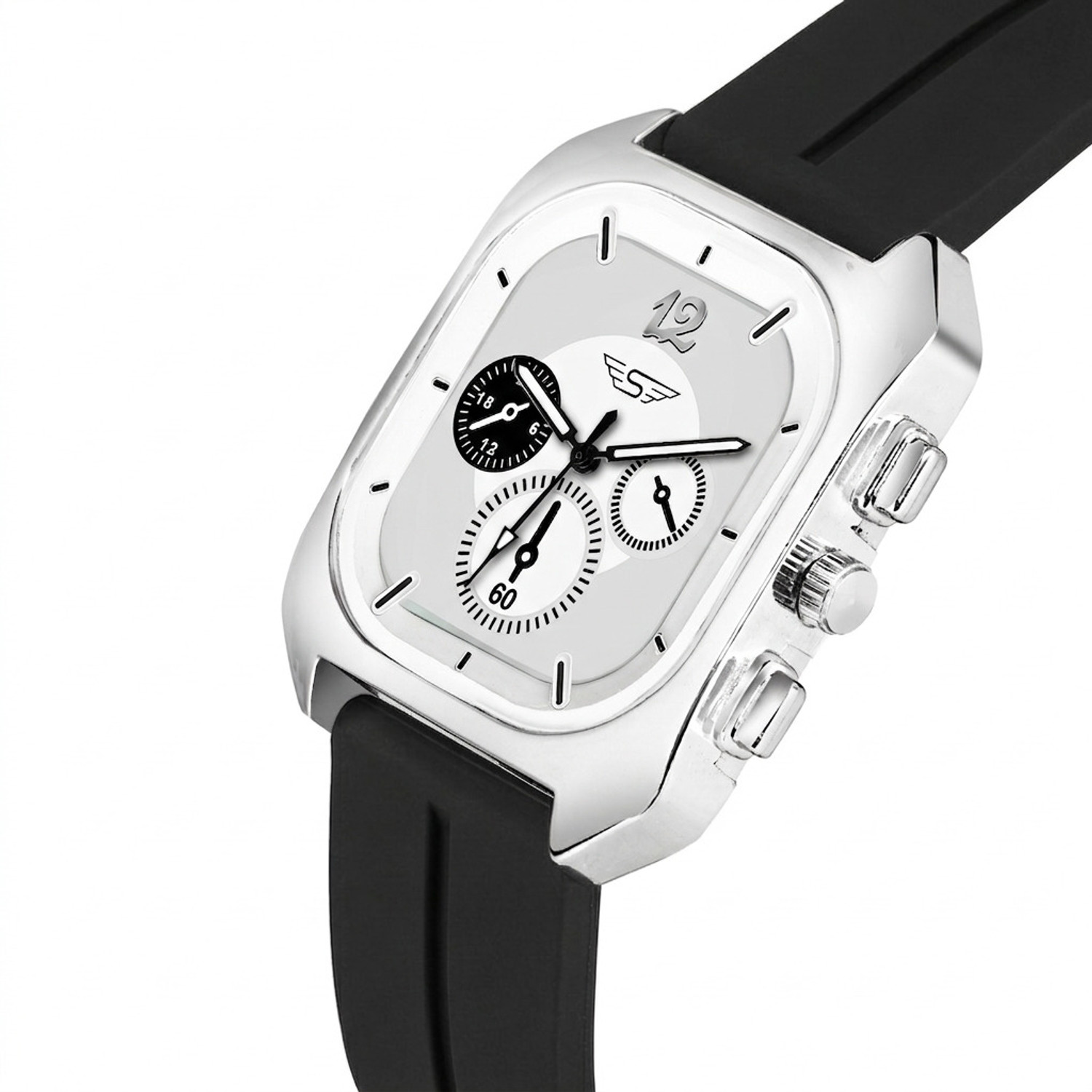 Image of Shivark SL-45 Silicone Strap multifunctional new square design Analog Watch - For Men