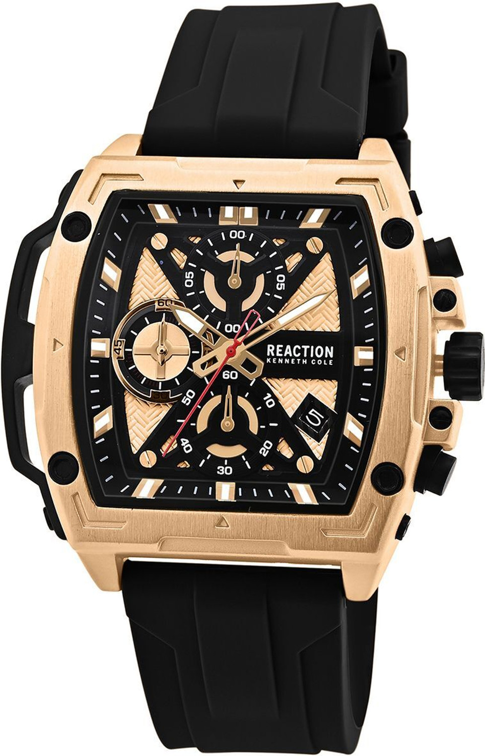 Image of Kenneth Cole Reaction Chronograph Rose Gold Dial Watch For Men's -KRWGO0071202 Analog Watch - For Men