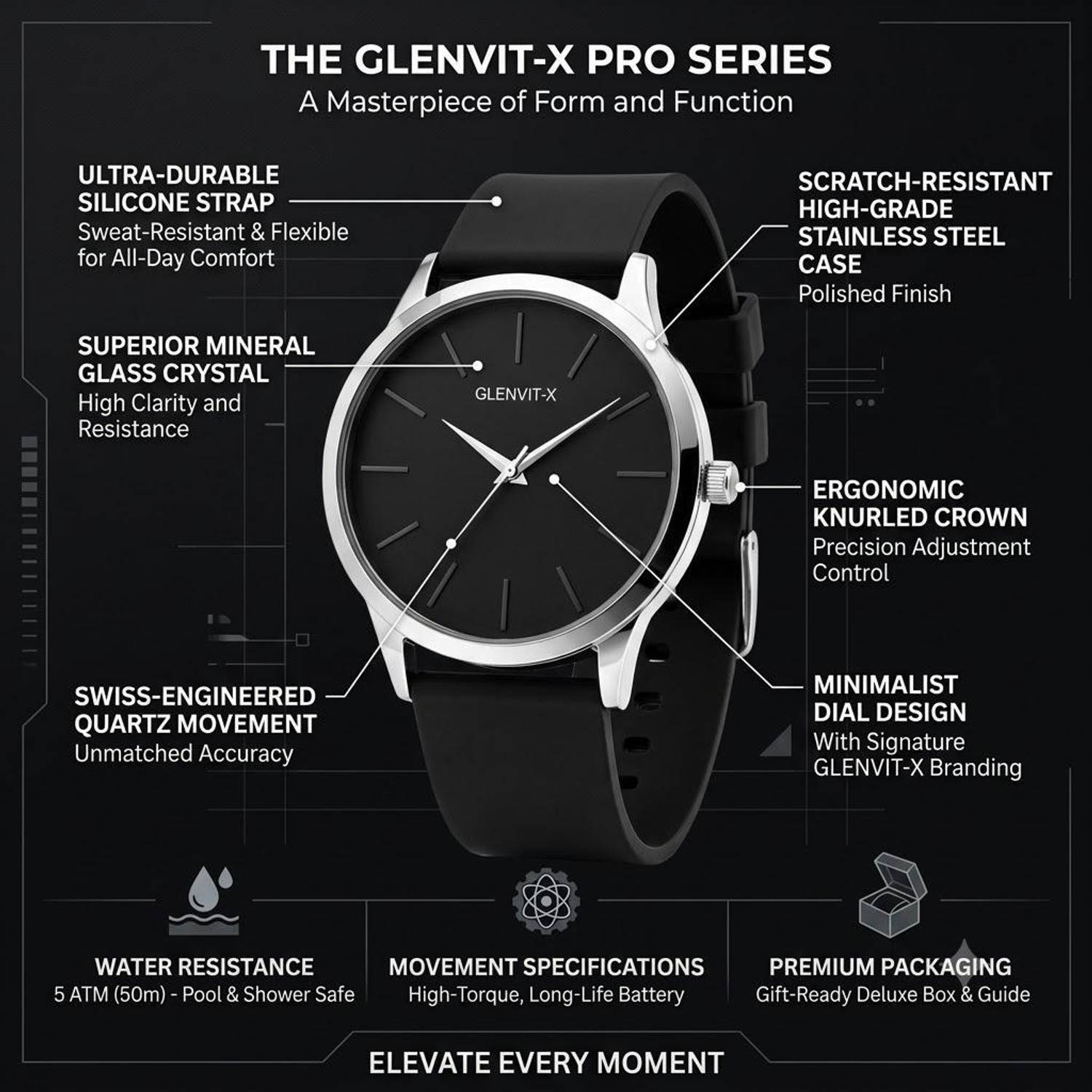 GLENVIT-X BX 6 Analog Watch - Image 2