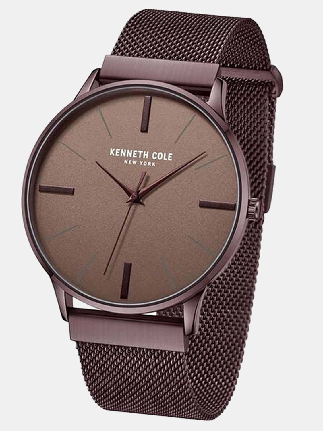 Image of Kenneth Cole Modern Classic Kenneth Cole Brown Dial Brown Stainless Steel Strap Analog Watch - For Men