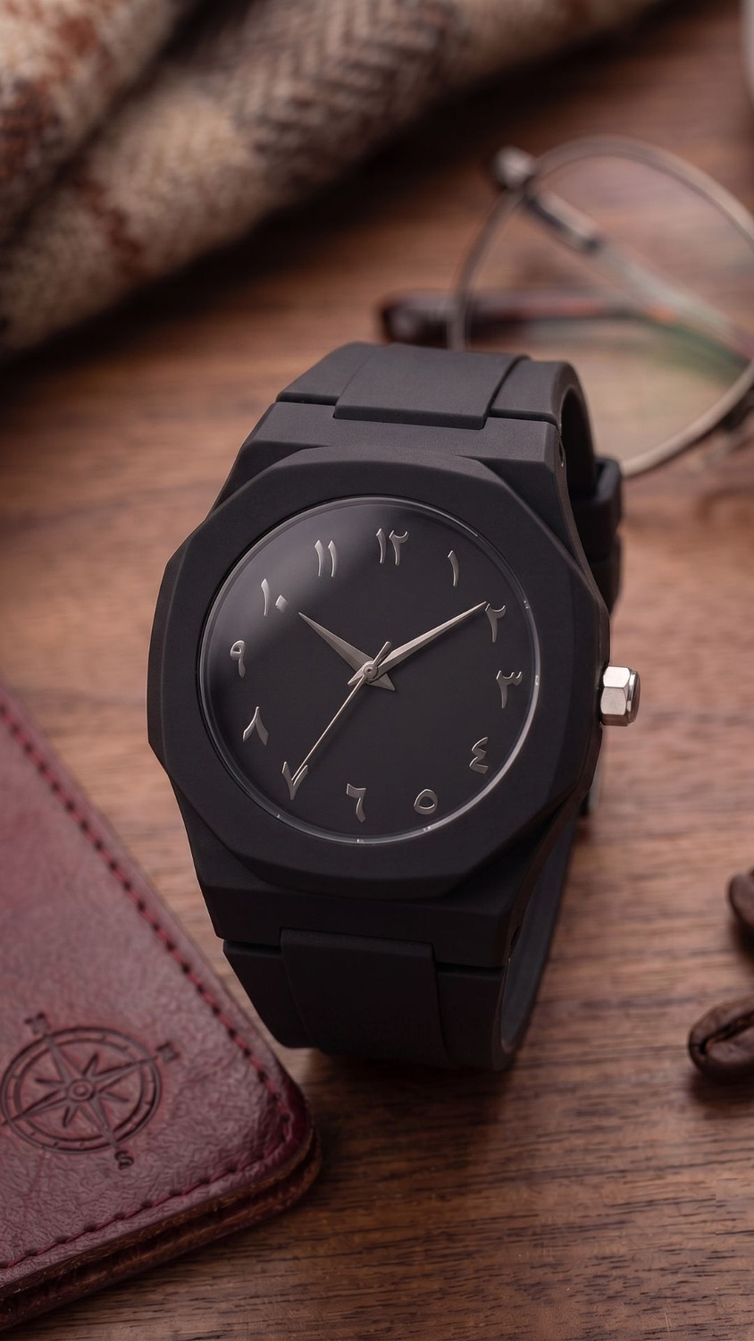 Image of XOEX Black Color Silicone Belt Boys Analog Watch - For Men MN326BLK