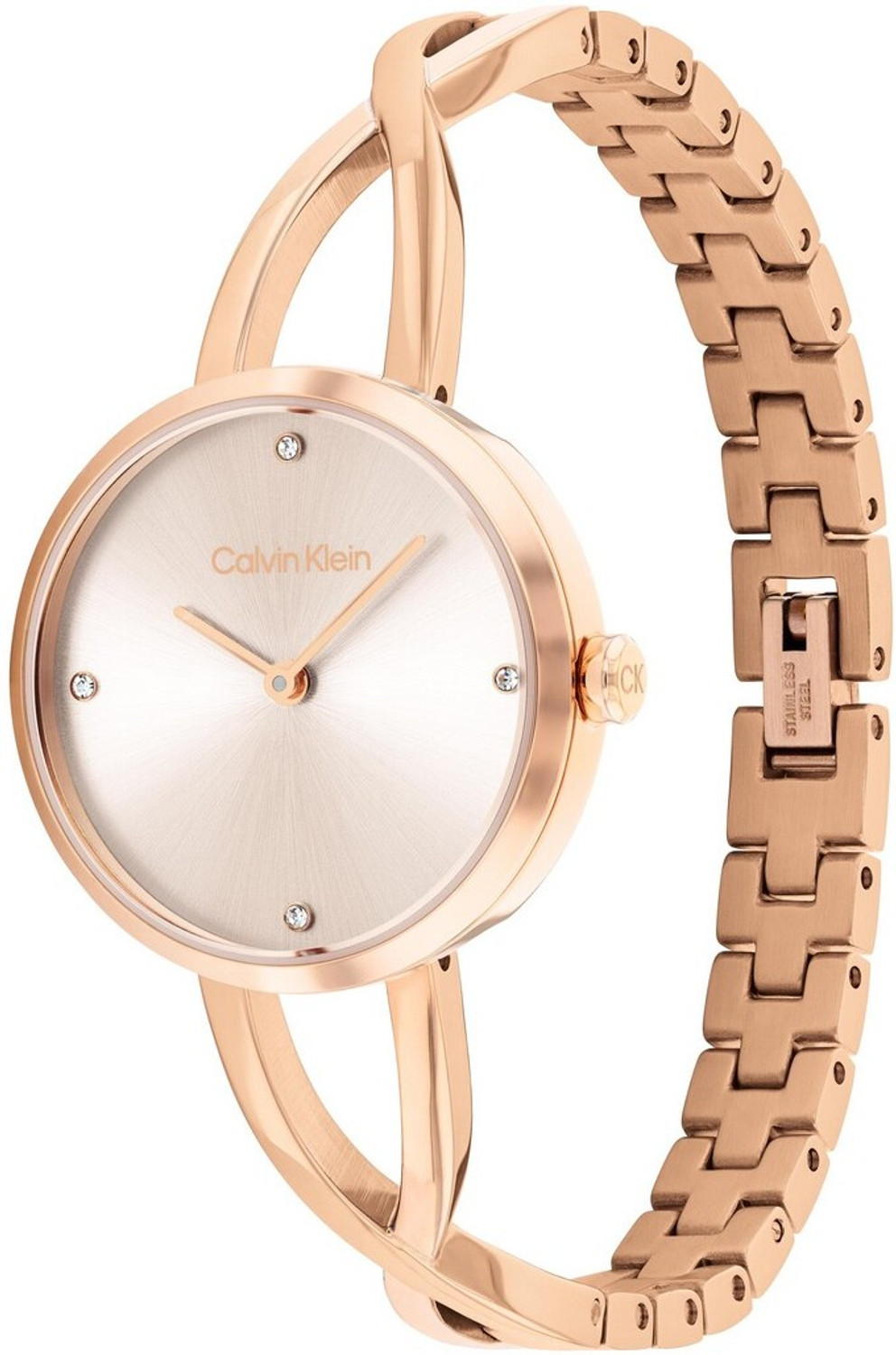Image of Calvin Klein Sculpted Embrace Calvin Klein Sculpted Embrace Qtz Basic Slim Blush Round Dial Women's Watch / Analog Watch - For Women