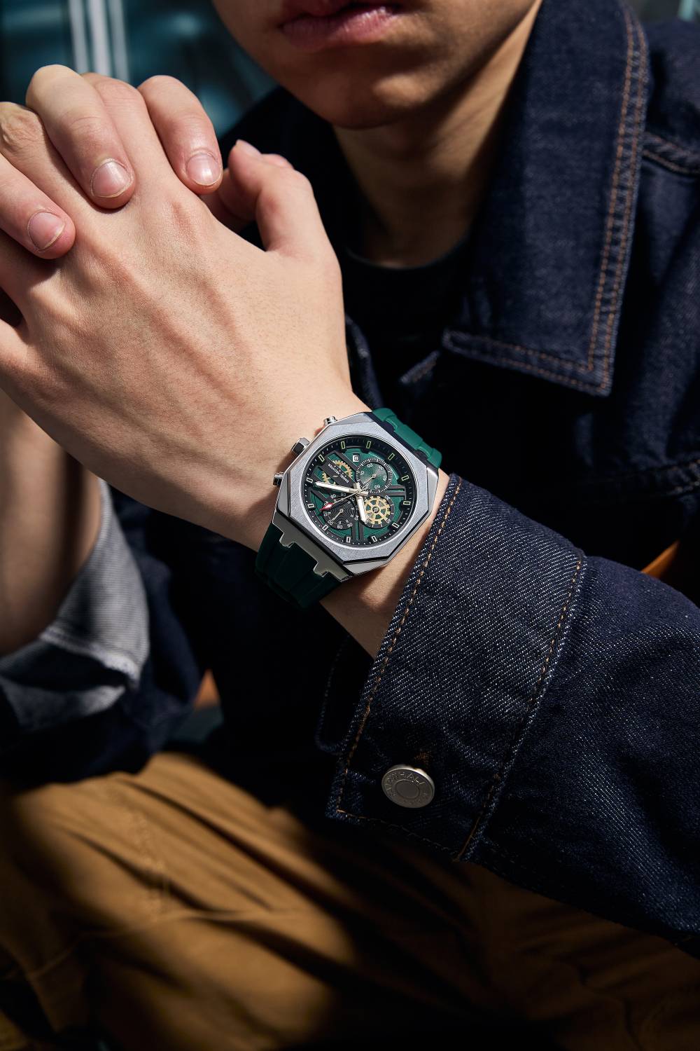 Daniel Hechter DHM1007 Green Dial Men's Watch - Image 4