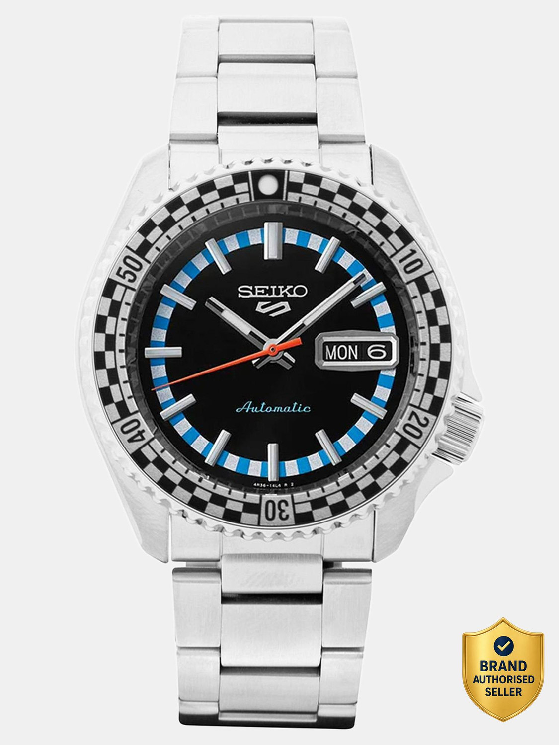 Image of Seiko Seiko Checker Flag Special Edition 5 Sports Automatic Watch for Men-SRPK67K1 Analog Watch - For Men
