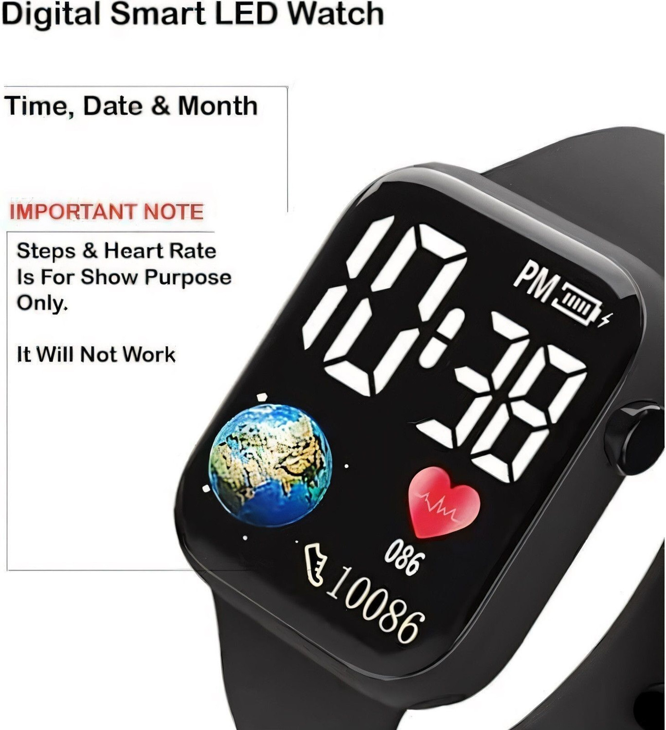 Image of Timofy Digital Watch for Men Women Couple LED Date Time Display Digital Watch For Kids Digital Watch - For Boys