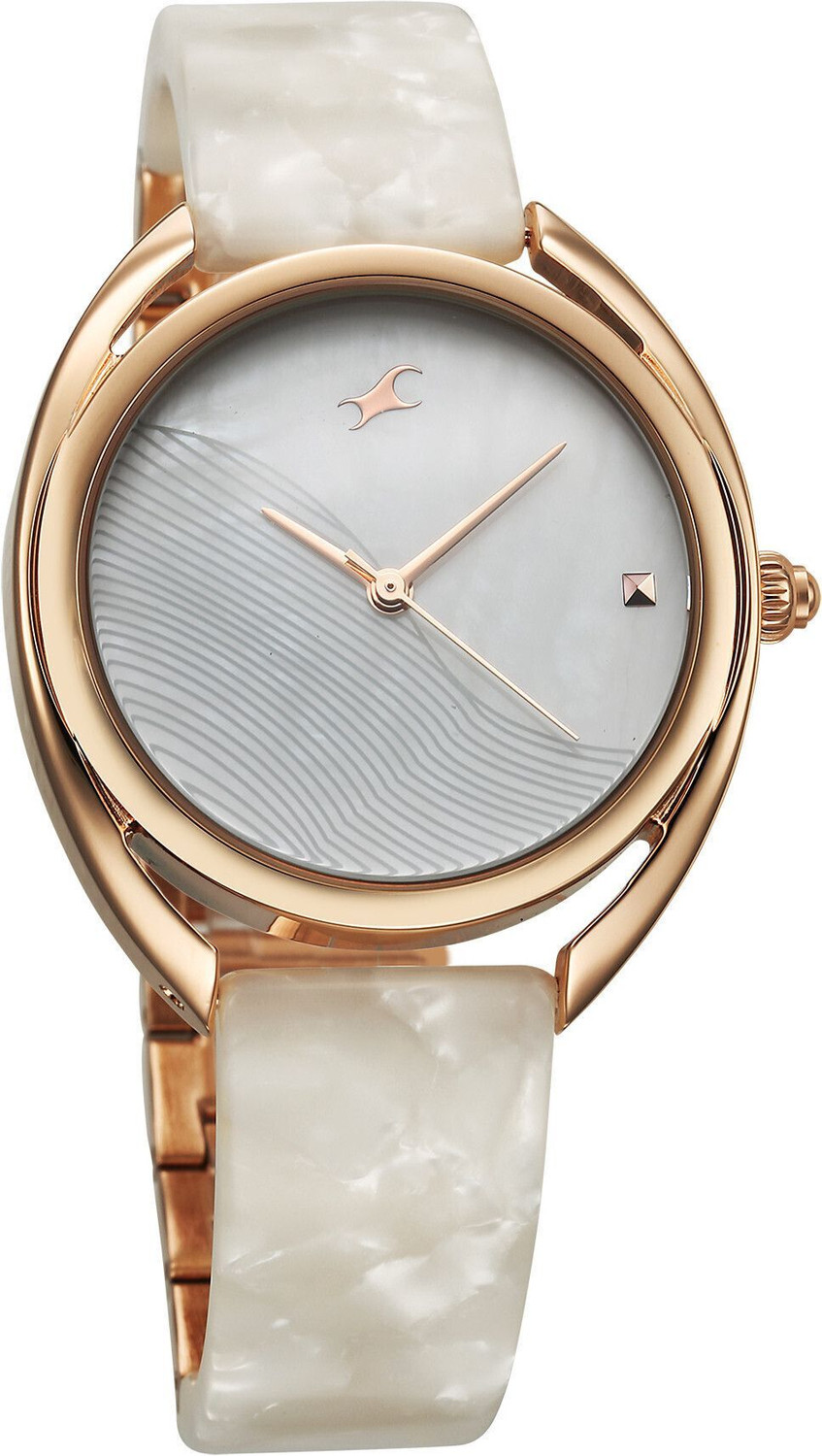 Image of Fastrack Fastrack Younique MOP Dial Rose Gold Acetate & MetalStrap Analog Watch - For Girls