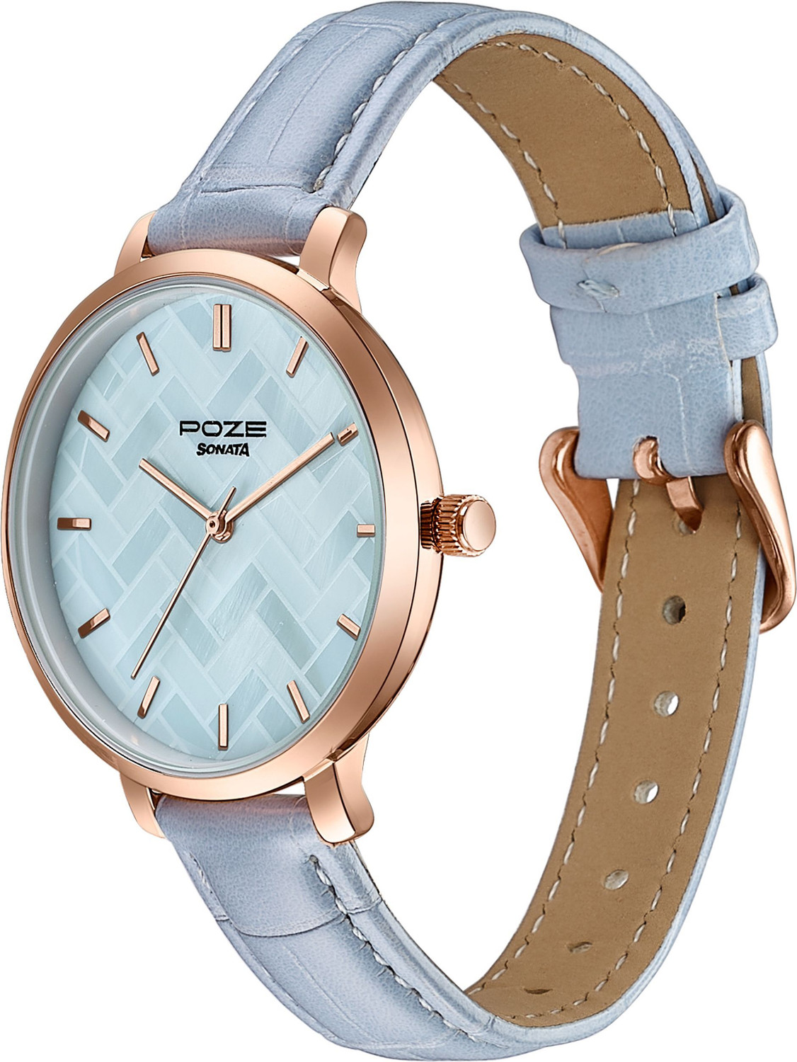 Image of SONATA drop 5 from Poze Sonata Poze Shore Splash Quartz Blue Round Dial Women's Watch Analog Watch - For Women