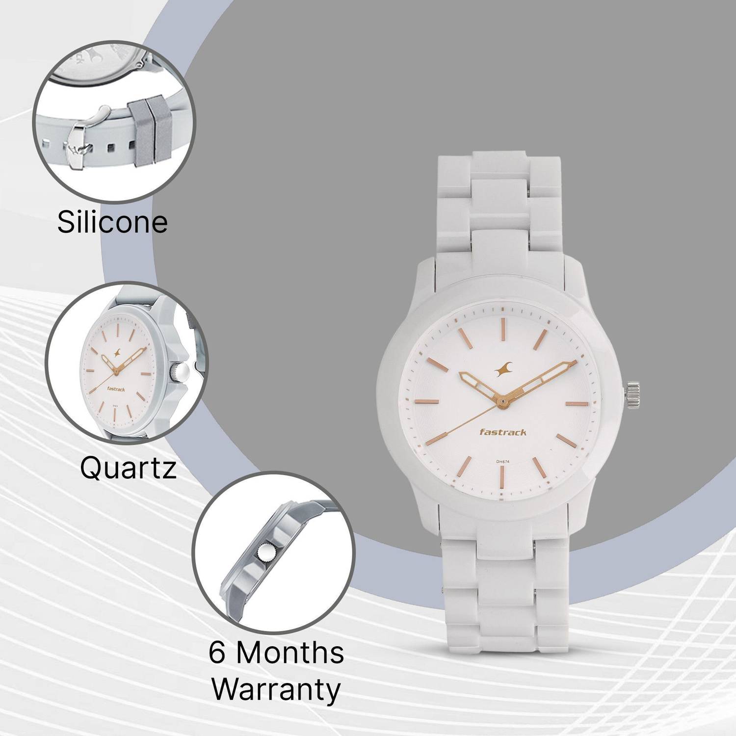 Fastrack Trendies White Dial Analog Watch - Image 3