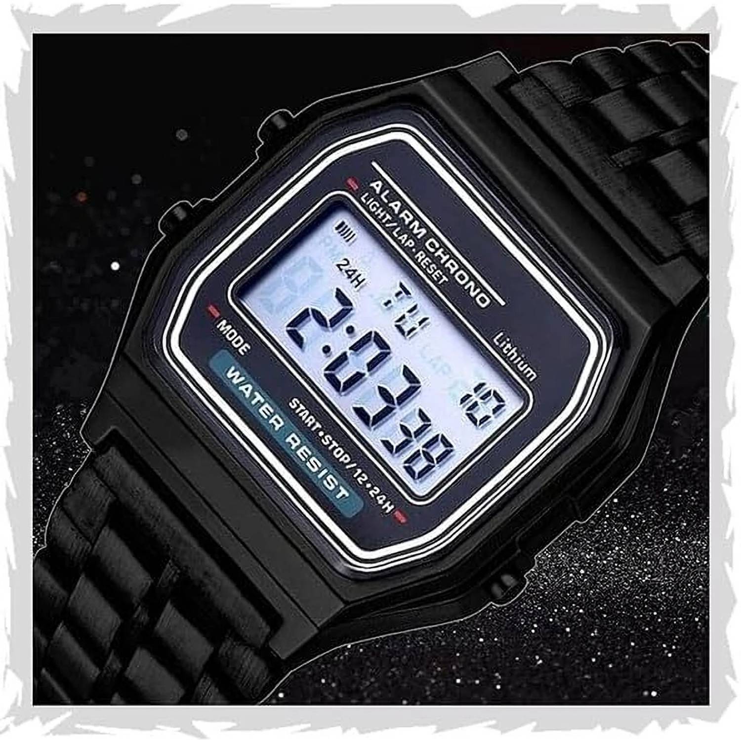 LIVOMART Retro Digital Watch Gold - Image 4