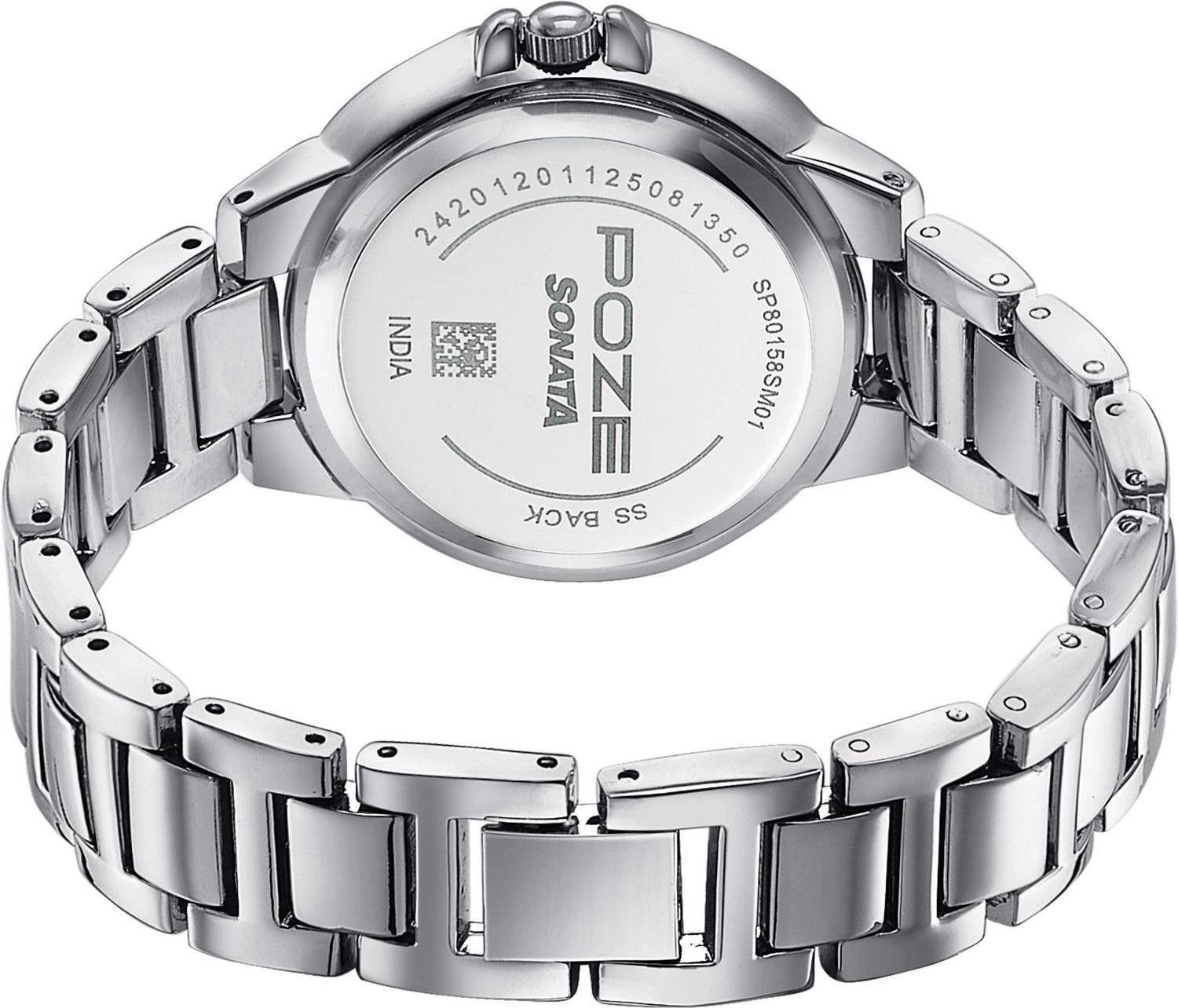 Image of SONATA Poze 8 Sonata Poze 8 Quartz Blue Dial Silver Alloy Strap Analog Watch - For Women