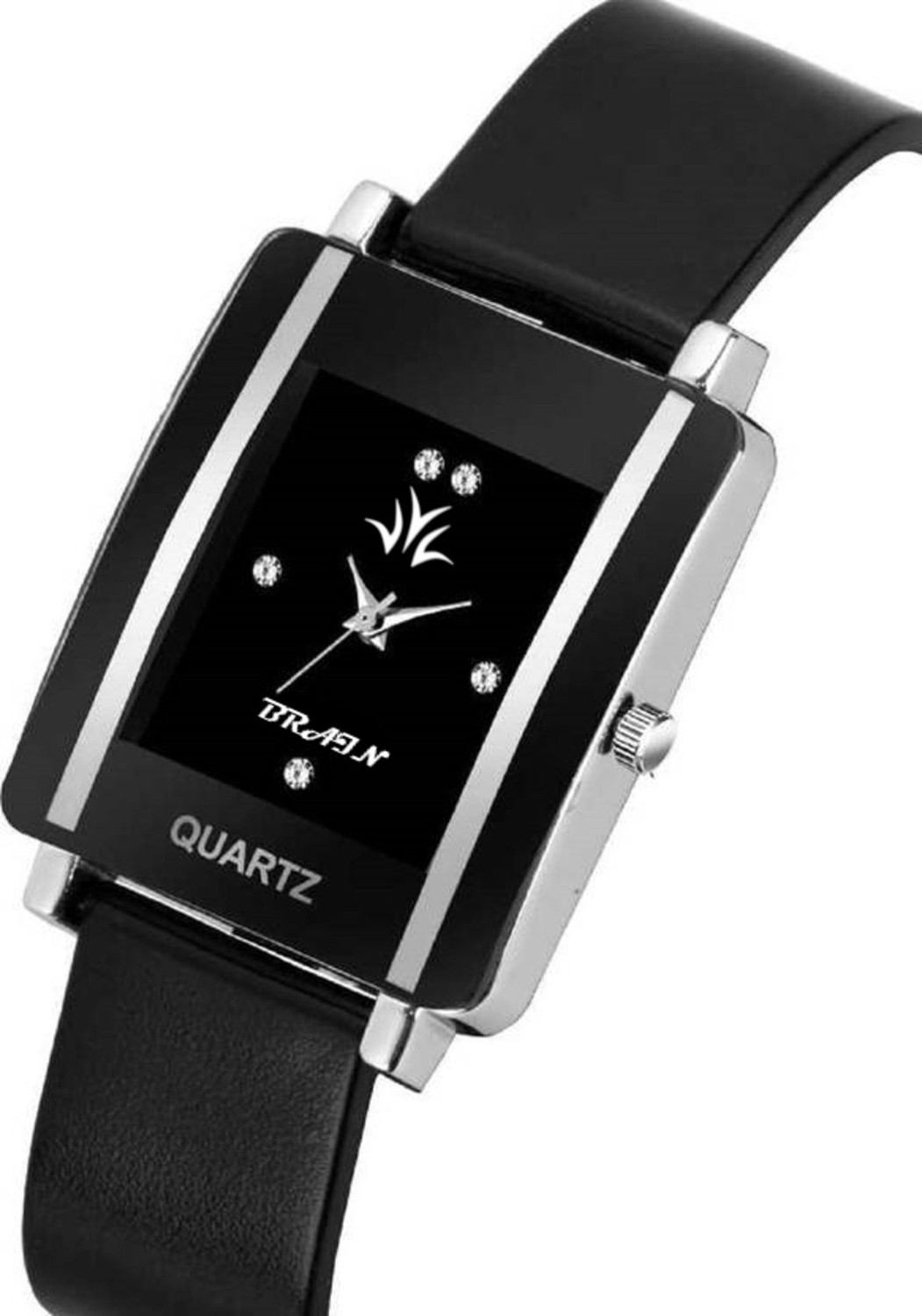 Image of BRAIN Vintage New dimond dial Square with two dimond bracelet watch for Girl,Women Analog Watch - For Women