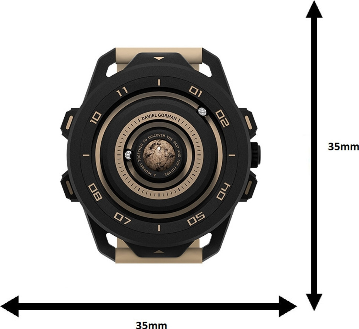 Image of Daniel Gorman 152NHH04 Daniel Gorman Gravity Series with Levitating Magnetic Balls Round Gold Men's Analog Watch - For Men