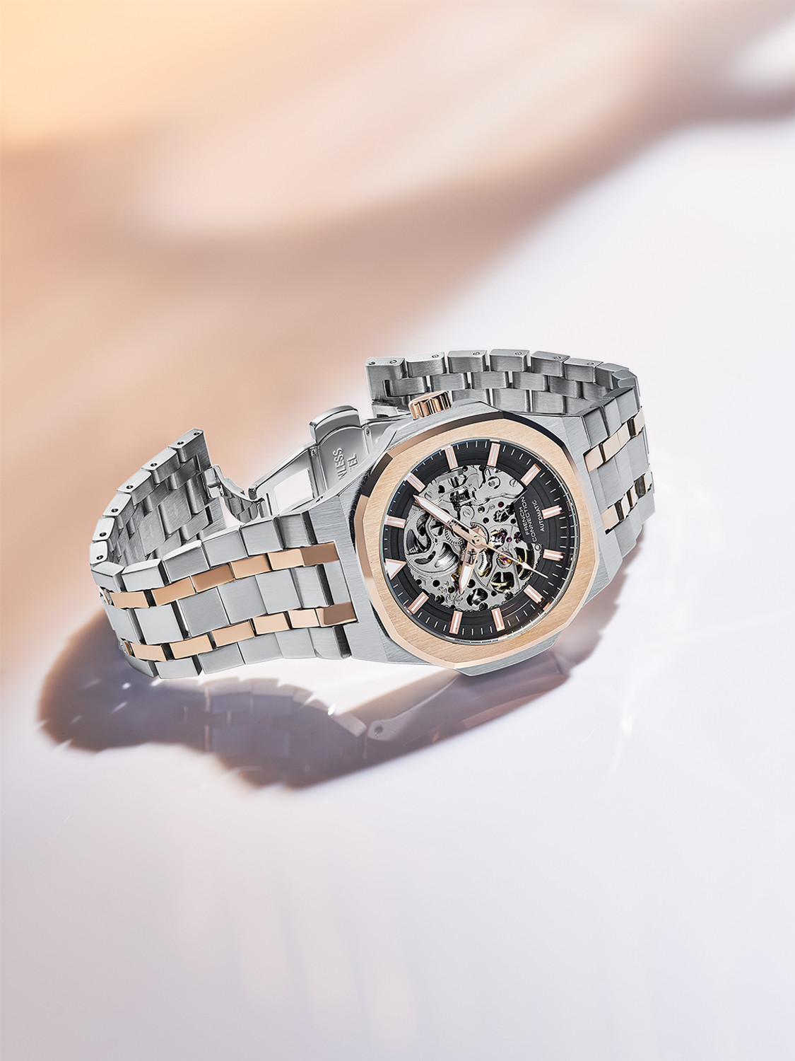 Image of French Connection French Connection Skeleton Dial Stainless Steel Automatic Watch for Men Analog Watch - For Men