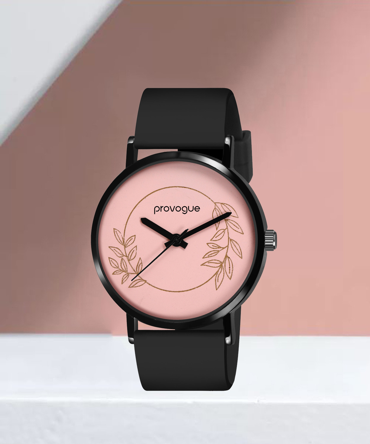 Image of PROVOGUE PG-2551 Provogue Watch For Girls||Black Silicone Band Water Resistant Quartz Watch Women Analog Watch - For Women