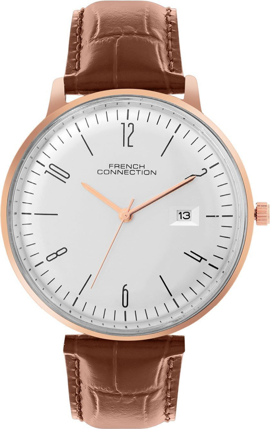 Image of French Connection Silver Sunray Dial | Analog Watch For Men's | FCN0163BRL Analog Watch - For Men