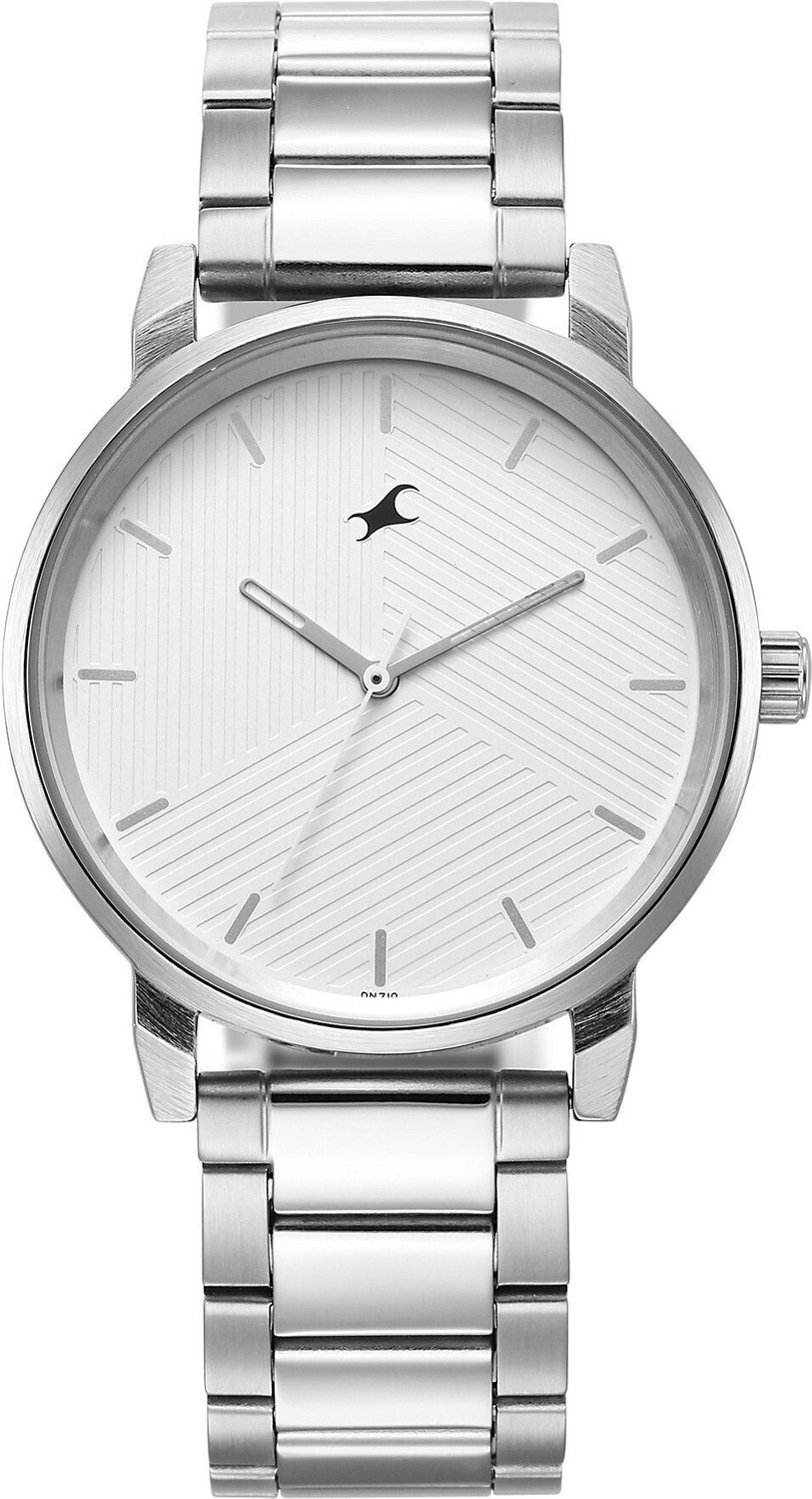 Image of Fastrack Stunners 6.0 Fastrack Stunners White Dial Silver Metal Strap Analog Watch - For Men