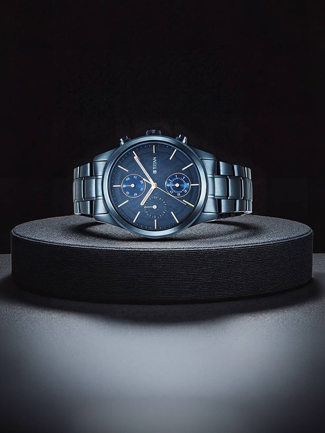 Titan Neo Splash Blue Dial Blue Stainless Steel Watch - Image 4