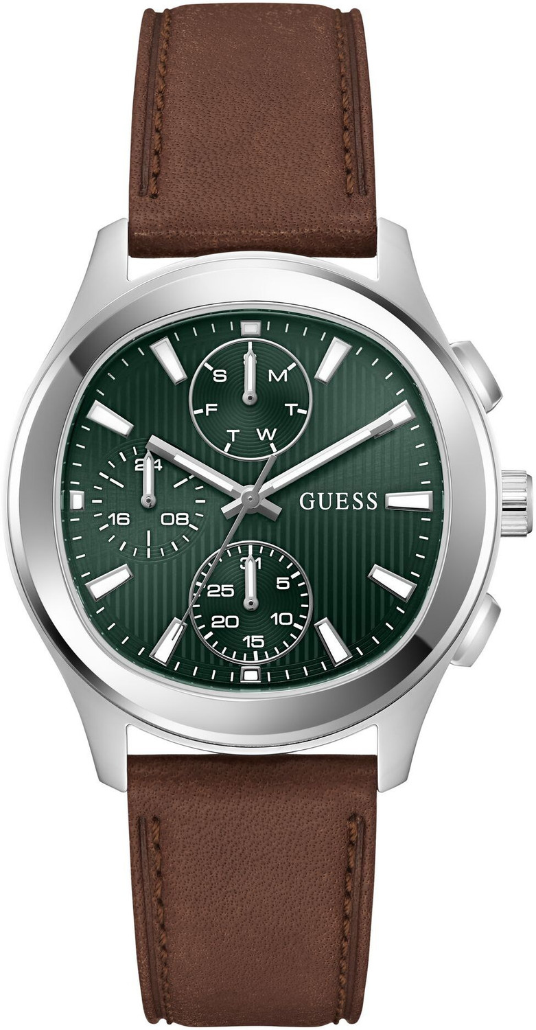 Image of GUESS GW1049G1 Square 40mm Green Analog Watch - For Men