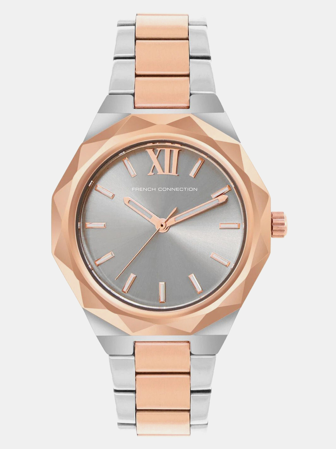 Image of French Connection FCH1RTM Women's Analog Silver Watch | Grey Sunray Dial Analog Watch - For Women