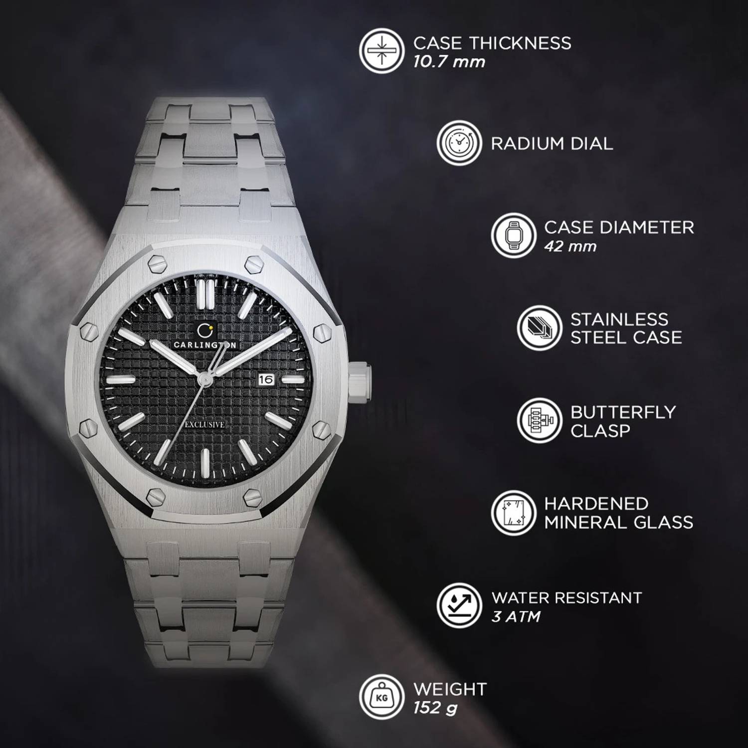 Carlington 8866 Premium Gents Analog Watch - Image 4