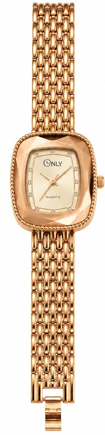 Image of Jinzo Luxury Elegant Square Dial Quartz Watch with Stylish Metal Bracelet Classic Analog Watch - For Women