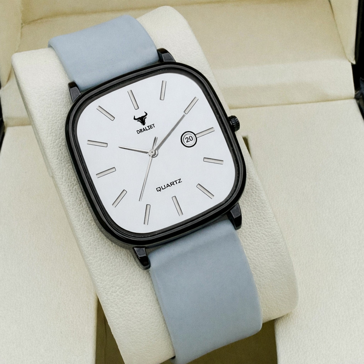 Image of DRALIET RD-9102 Elegant Series Square Quartz For Boys Analog Watch - For Men