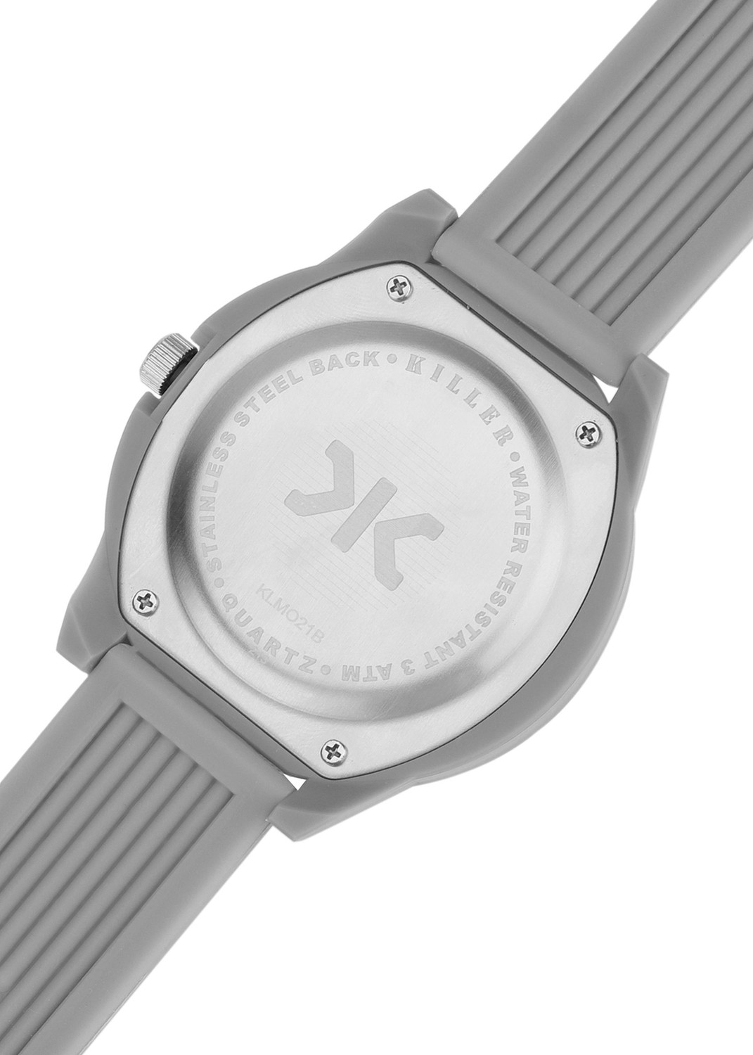 Image of KILLER KLMO21B Killer Unisex Grey Analog Watch with Silicone Strap | Casual Lightweight Analog Watch - For Men & Women