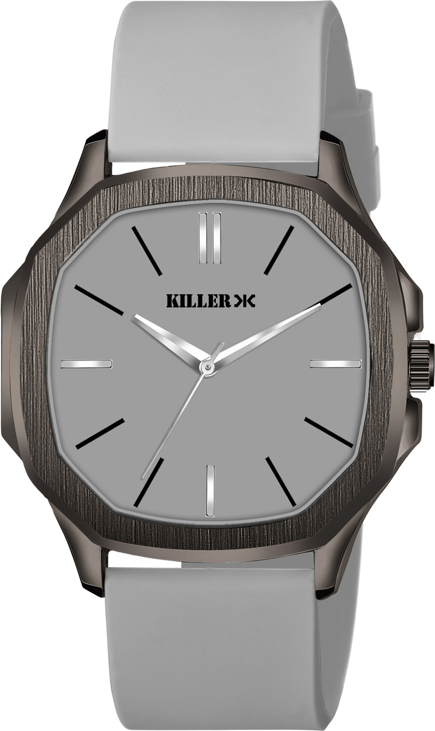 Image of KILLER Minimalist Gun Metal Series | Smart Watch Strap | Smart Clip | Soft Silicon Minimalist Gun Metal Series | Smart Watch Strap | Smart Clip | Soft Silicon Analog Watch - For Men