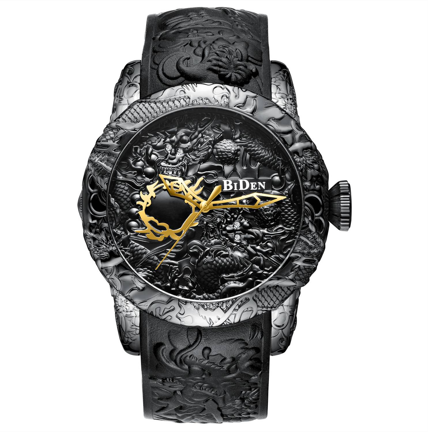 BIDEN Mens Watch Analog Dragon Dial Luxury wrist Watch Analog Watch  - For Men