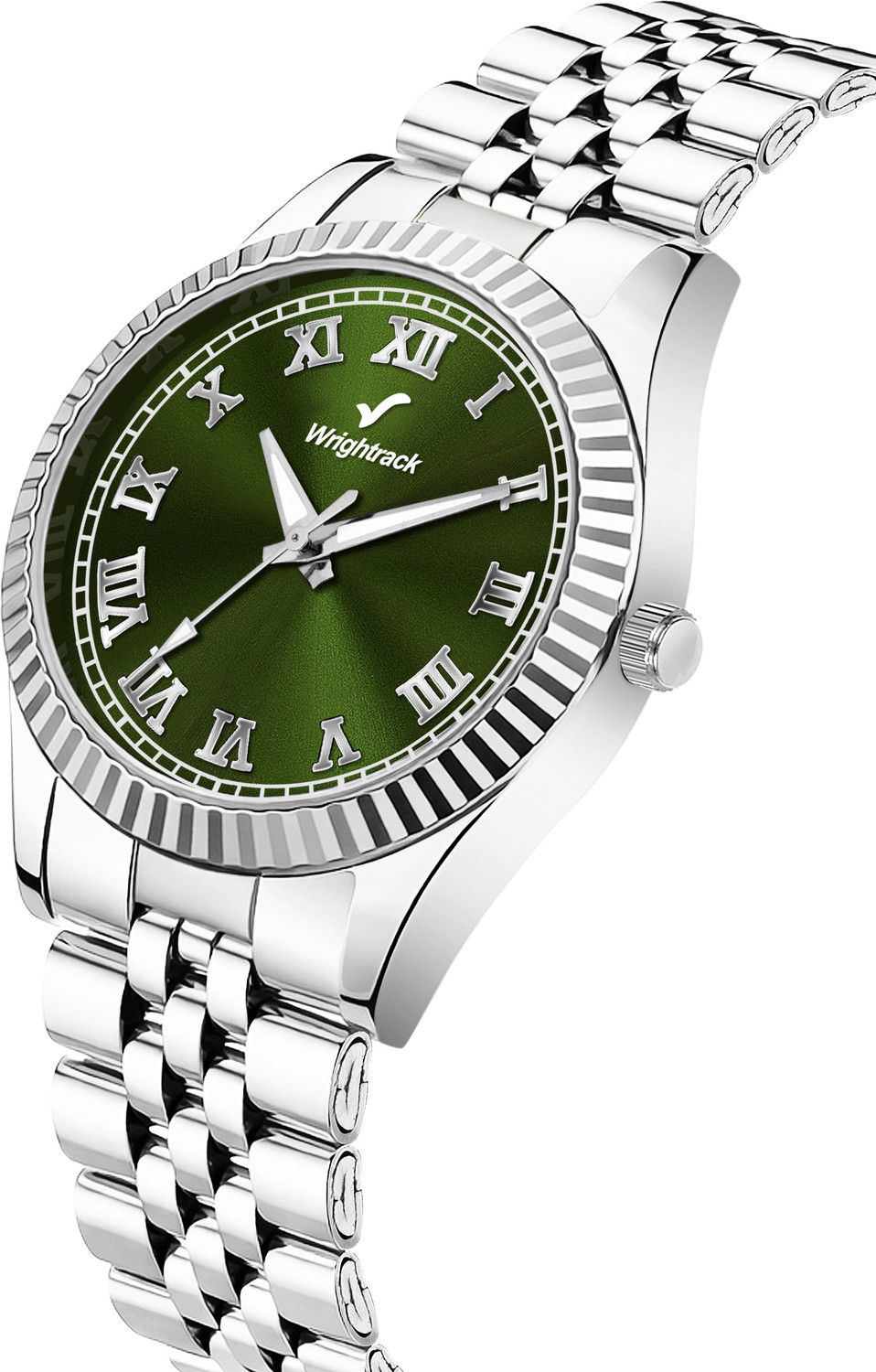 Image of Wrightrack Astrological Full Roman Premium Stainless Steel Bracelet for Luck & Prosperity Astrological Full Roman Premium Stainless Steel Bracelet for Luck & Prosperity Analog Watch - For Men