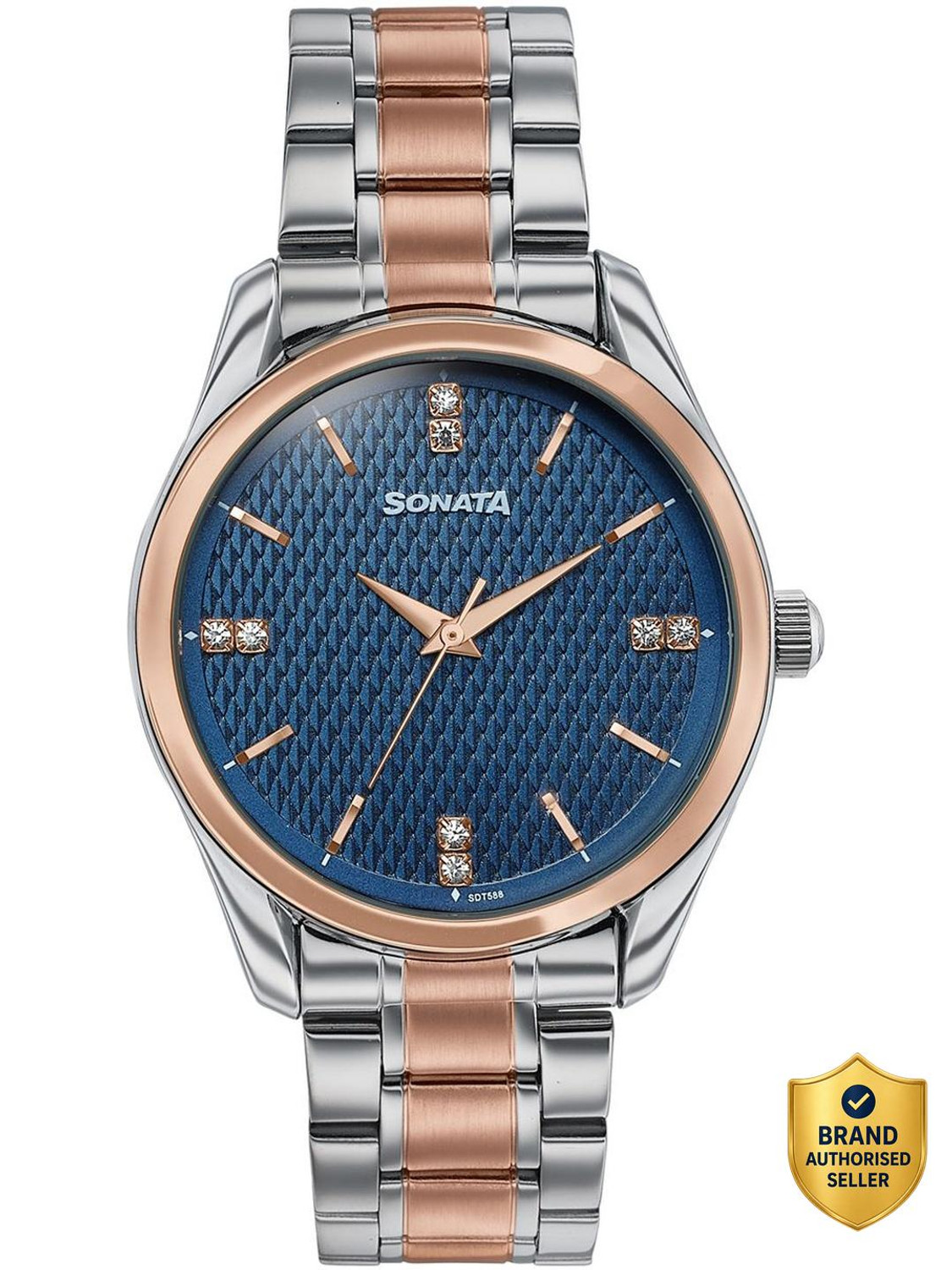 Image of SONATA Jashn Jashn Quartz D. Blue Dial IPS /IPRG Strap Wedding Analog Watch - For Men