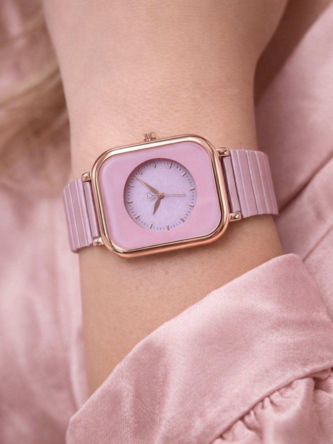Image of bhagvo 043 Women's PURPLE Square Dial Analog Watch | Rose Gold Case Analog Watch - For Women