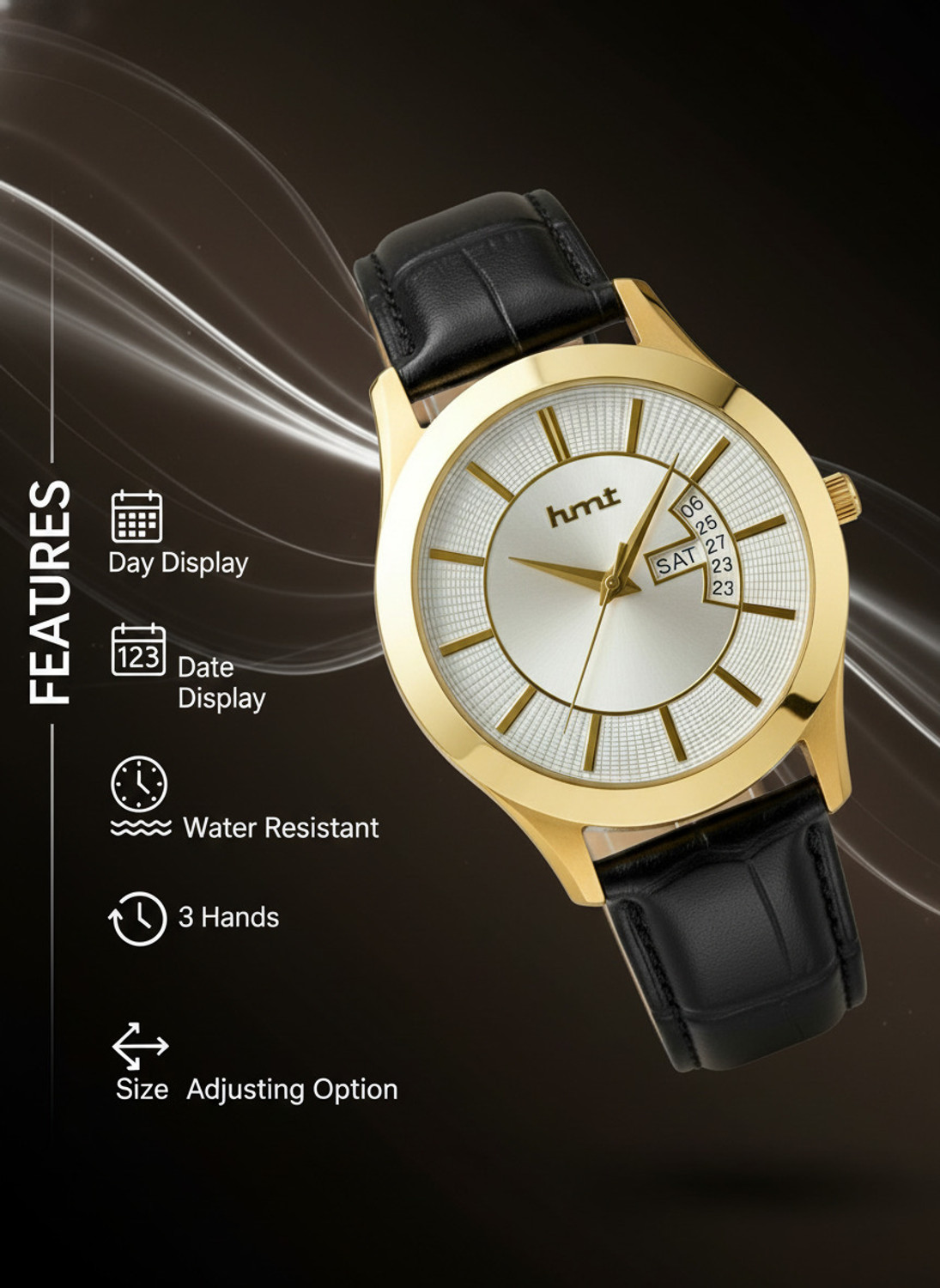 Image of HMT DLX Premium Water Resistant Classic Branded Analog Watch - For Men