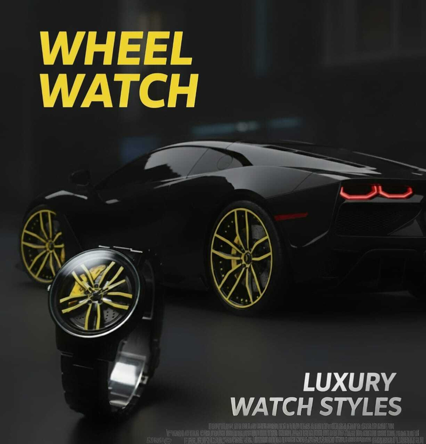 Image of flixat W3X4911 Car wheel | Spinning | Roatating | Gyro | Red Analog Watch Analog Watch - For Men