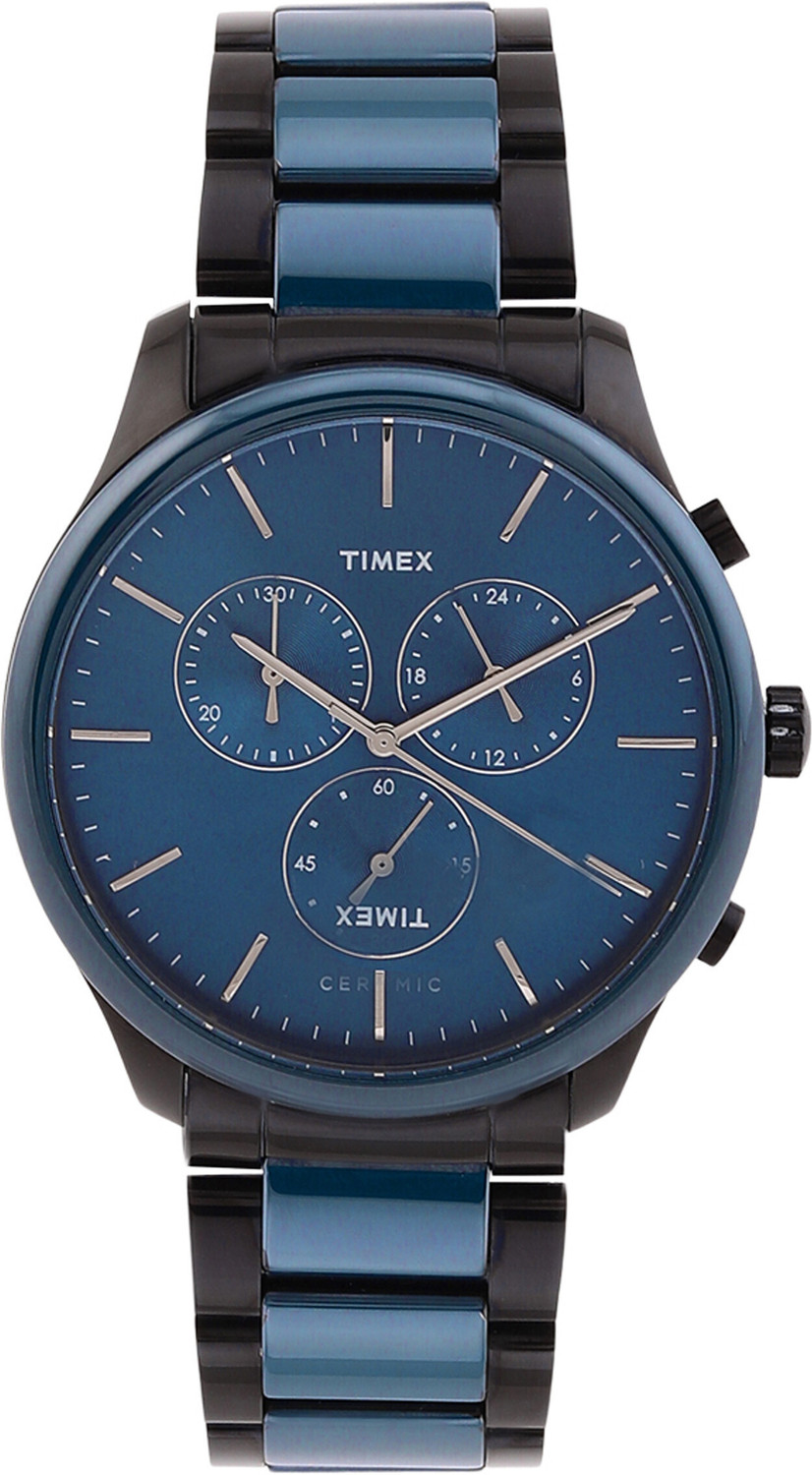 Image of TIMEX Round 43mm Blue Dial Analog Watch - For Men