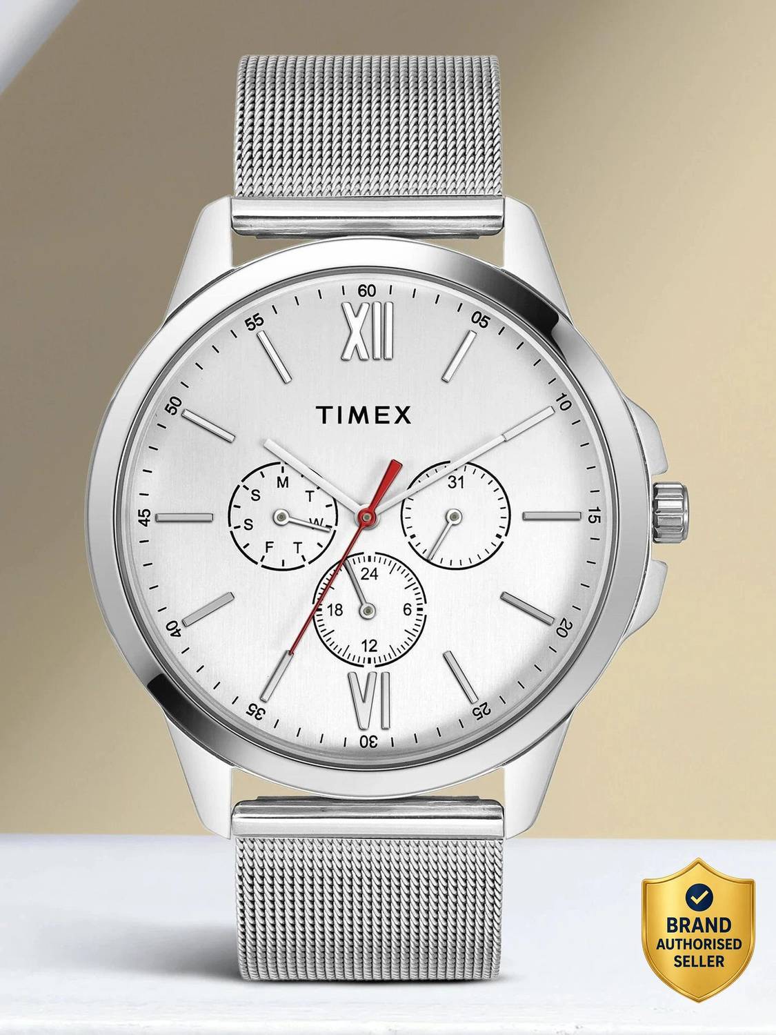 TIMEX Round 45mm Silver Dial Analog Watch - For Men TWEG165SMU03
