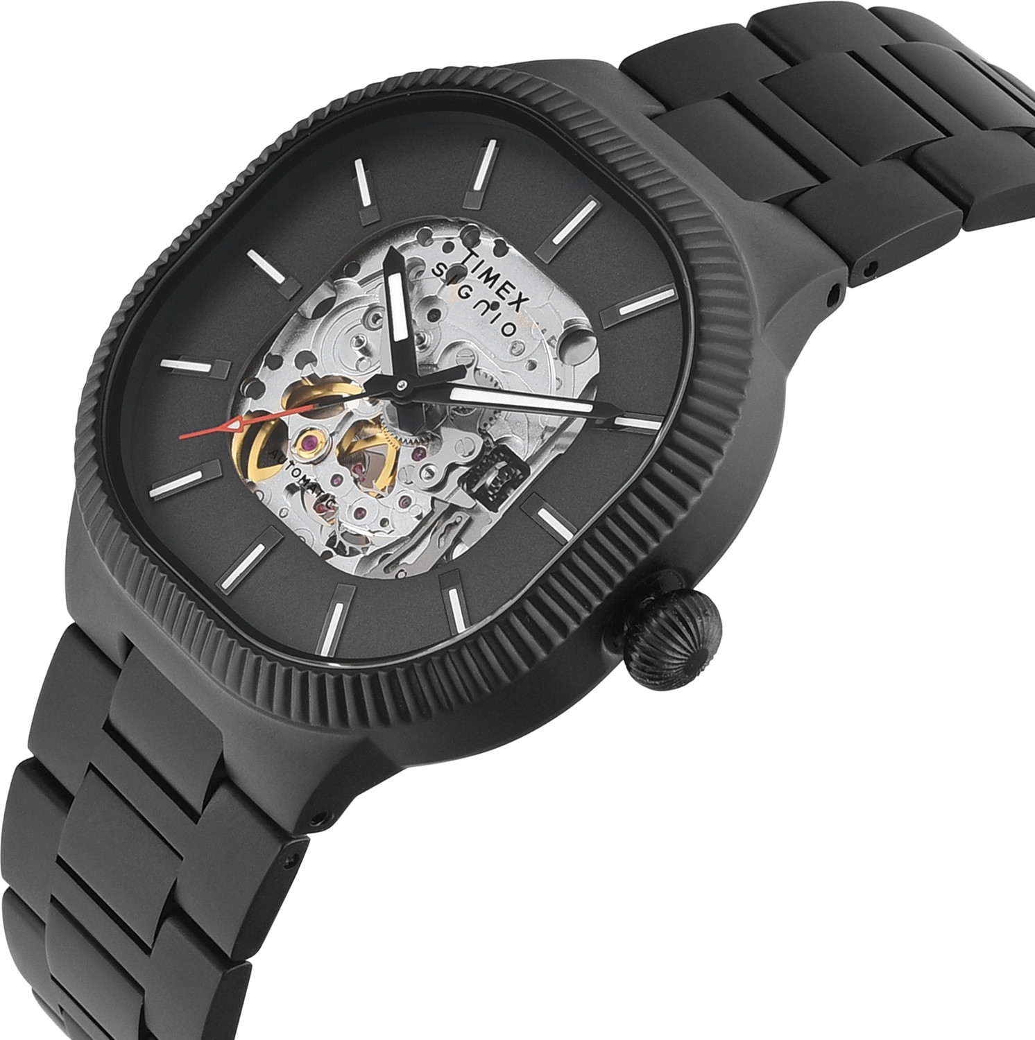 Image of TIMEX TWEG24702 Signio Square 39mm Grey Dial Analog Watch - For Men