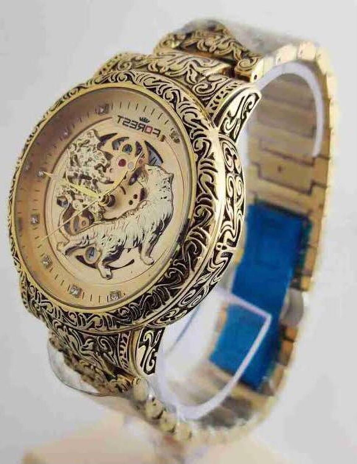 House of Common Forest Luxury Lion Golden Dial Men's Watch - Image 2