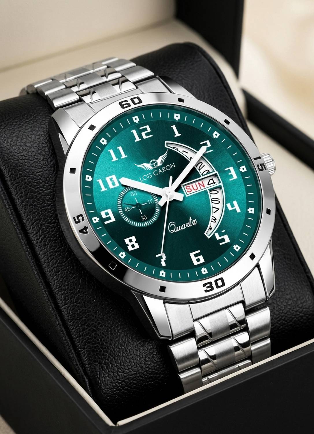 LOIS CARON LCS-8326 Green Dial Men's Watch - Image 2