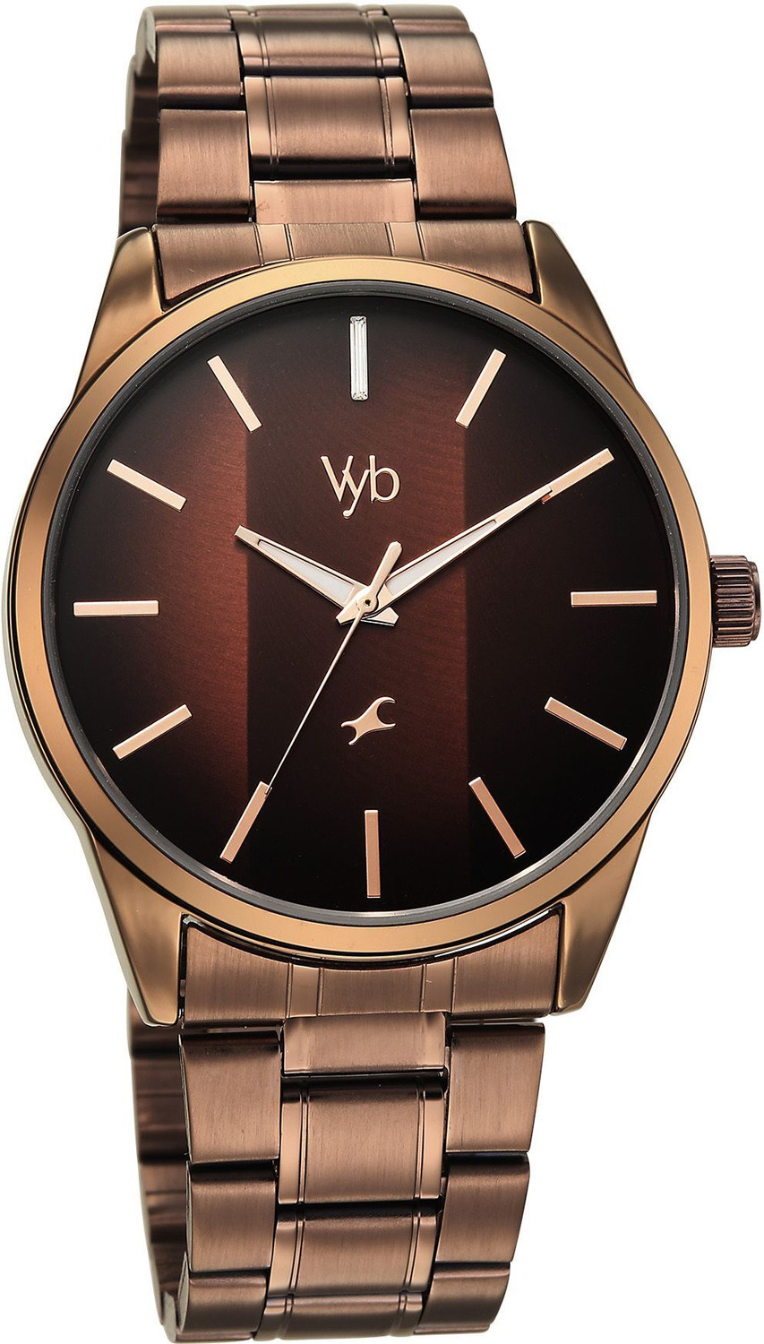 Image of Fastrack Vyb Drift Fastrack Vyb Drift Quartz Brown Dial Brown Stainless Steel Strap Analog Watch - For Men