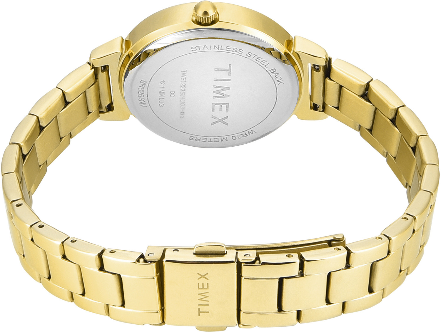 Image of TIMEX TWEL223SMU03 Round 32mm Green Dial Analog Watch - For Women