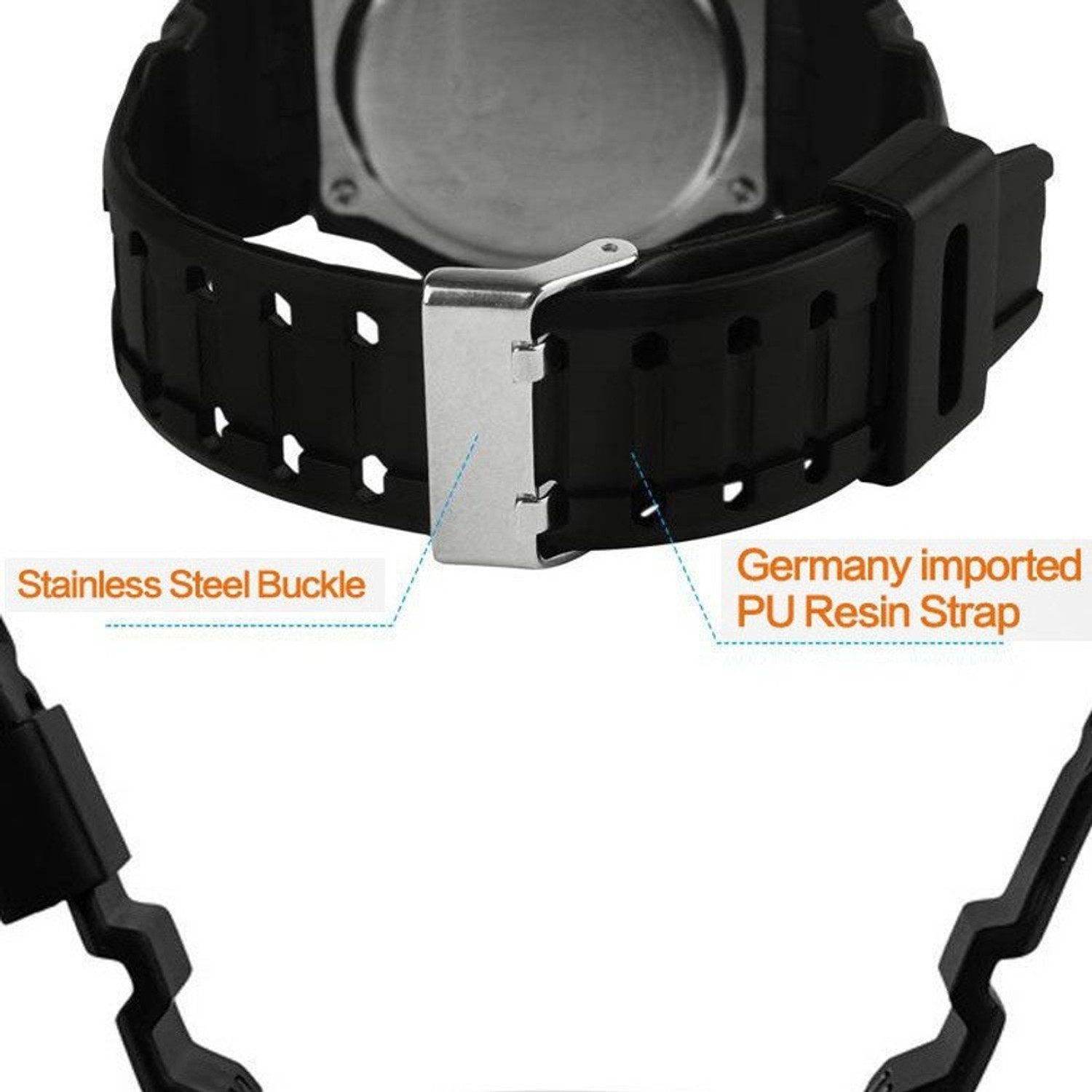 Image of otage black watch for men Analog-Digital Watch - For Men