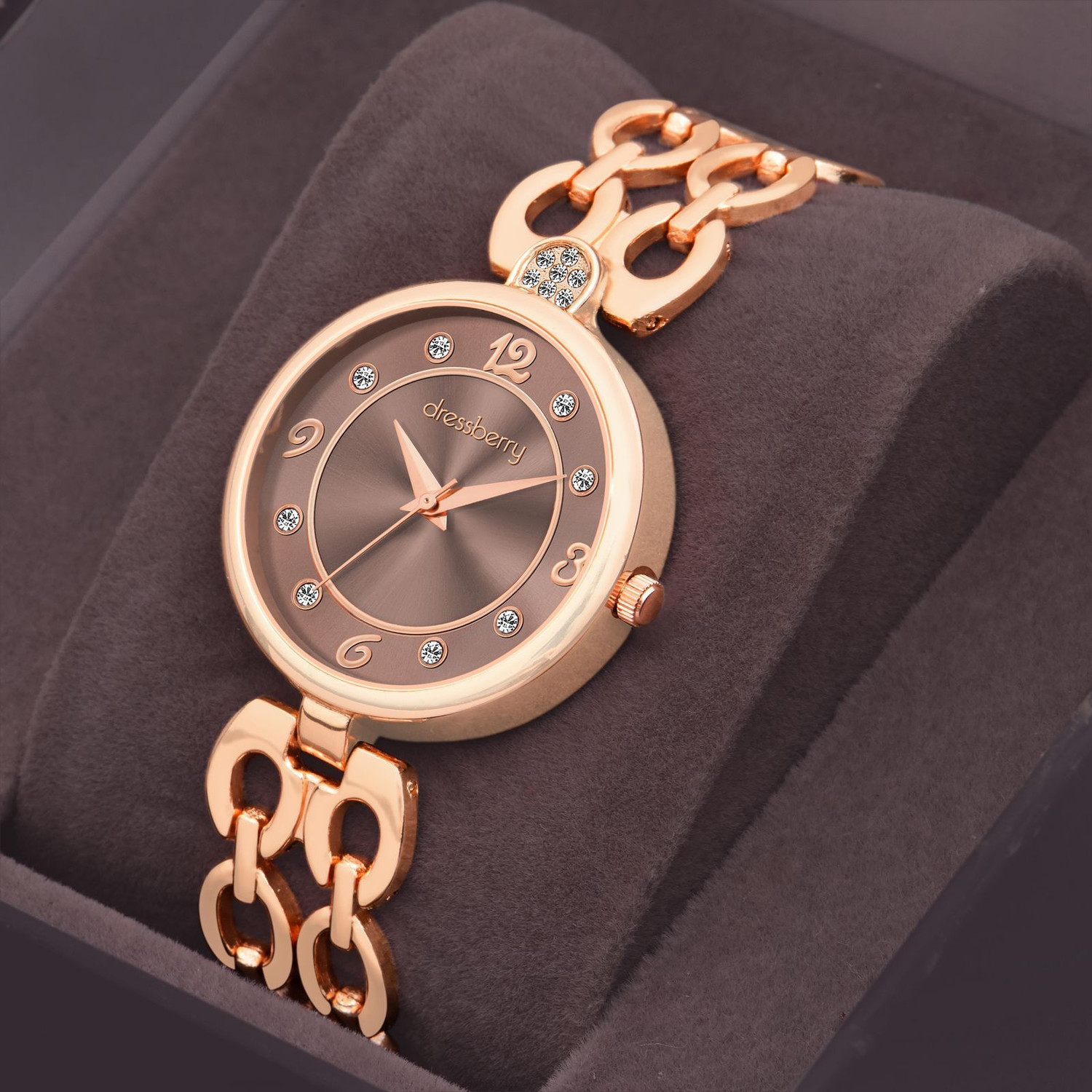 Image of Dressberry DB-048-BROWN Stylish Analog Watch - For Women