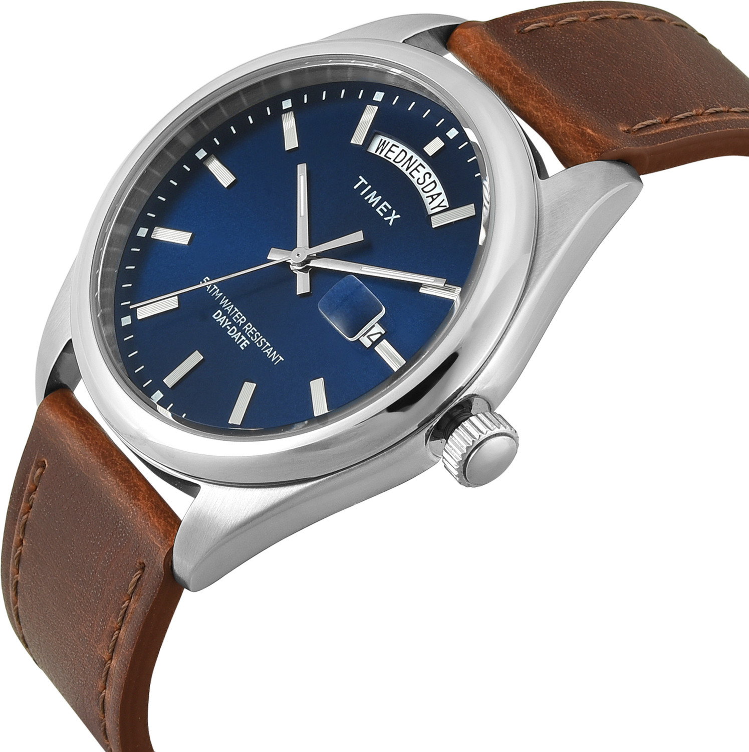 Image of TIMEX TWEG27105 Legacy Round 41mm Blue Dial Analog Watch - For Men