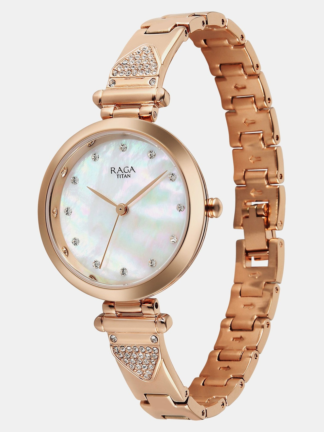 Image of Titan Glimmers Titan Raga Glimmers Quartz White Round Dial Women's Watch / Analog Watch - For Women