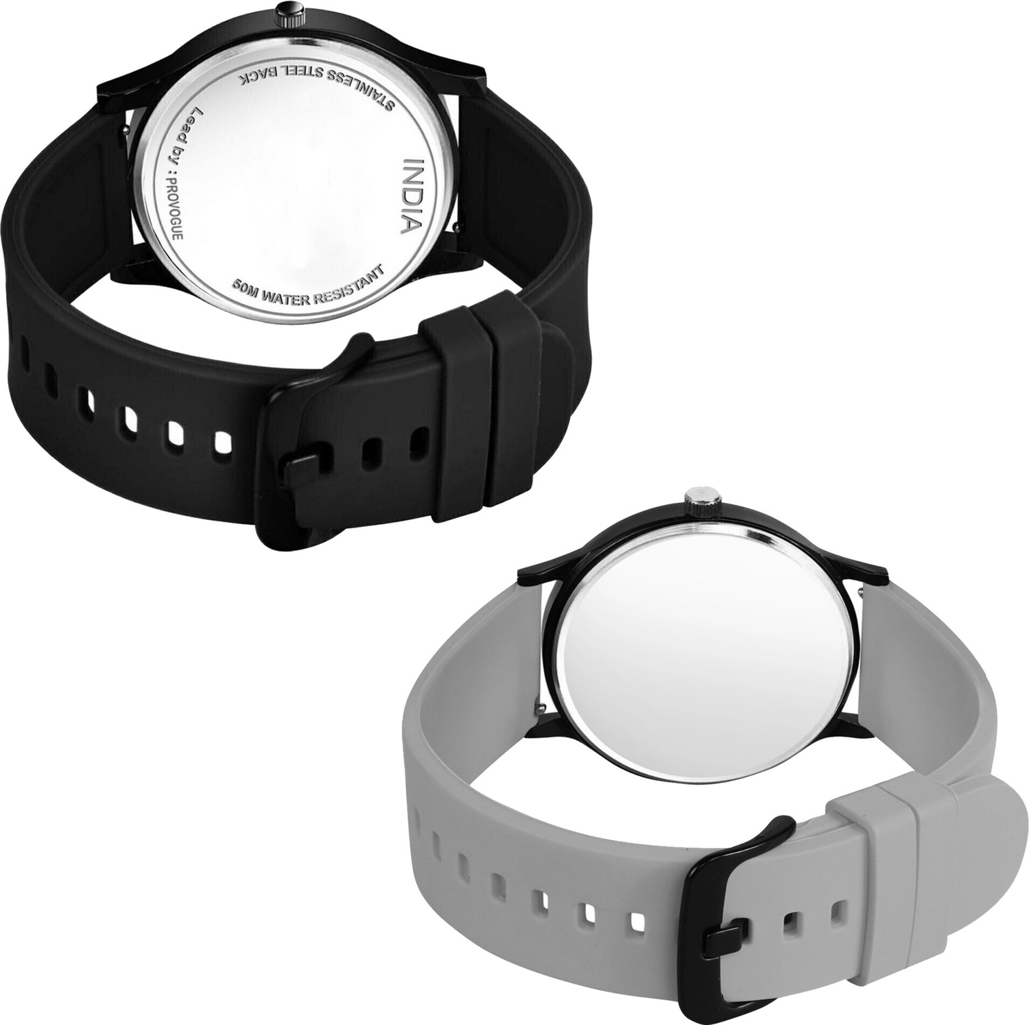 Image of just like Set Of 2 Silicon Strap Slim Fit Casual Stylish Analog Wrist Watches For Boy And Men Analog Watch - For Men