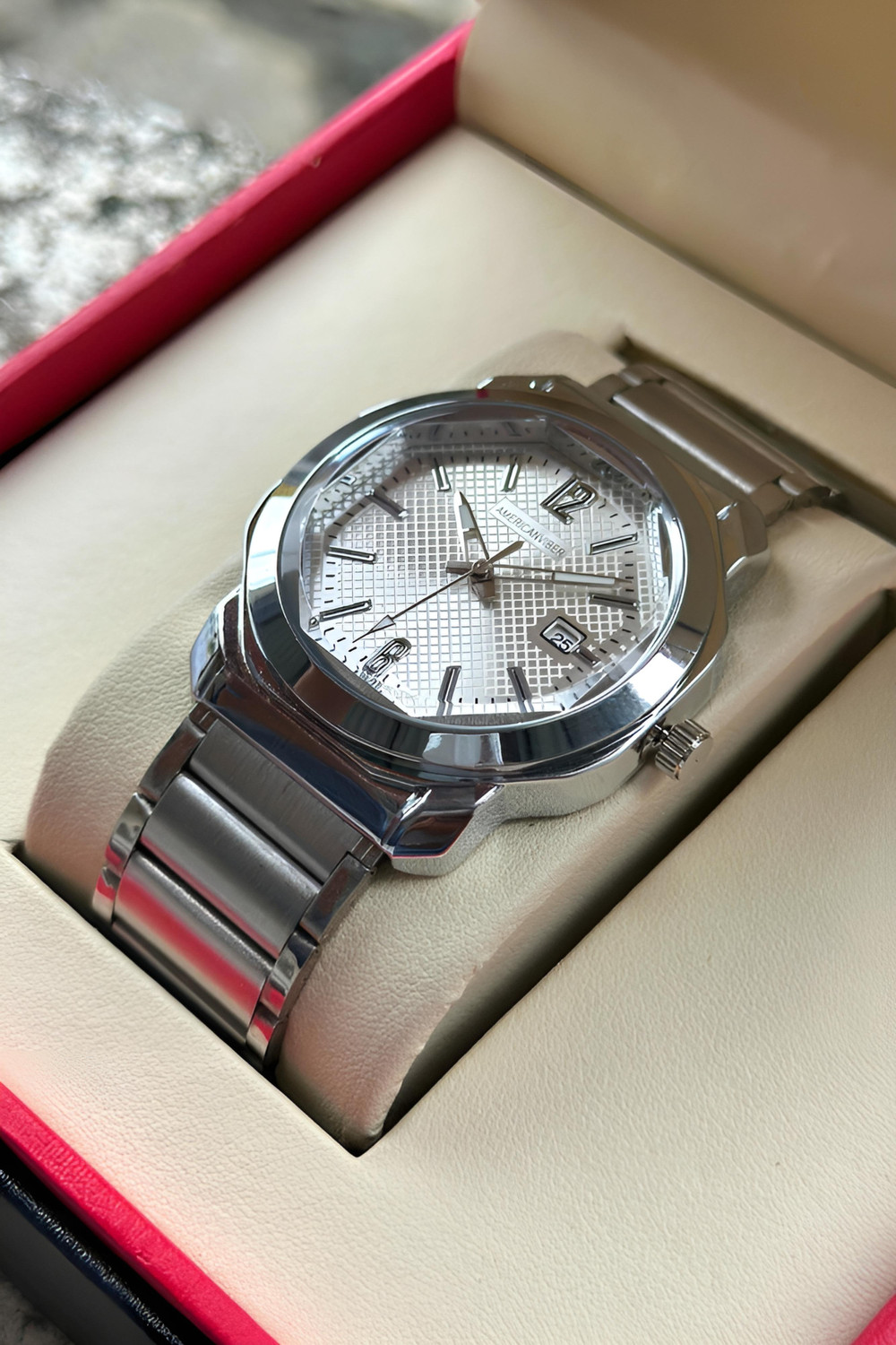 Image of AMERICANVIBER AVM0033 Bumblebee Edition Hexa Case Watch | Date Display | Adjustable Lock Analog Watch - For Men