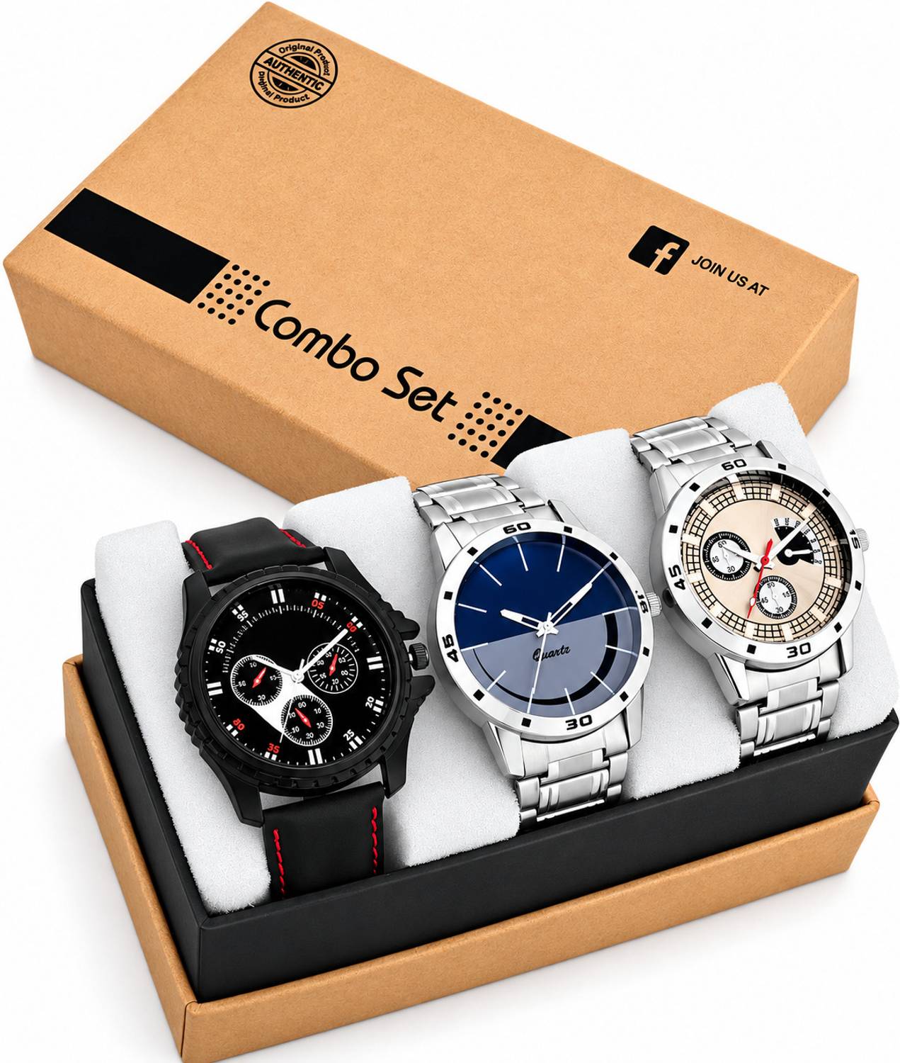 Analog Watch - For Men Special Super Quality Analog Watches Combo Look Like Handsome for Boys and Mens Pack of - 3(436-437-438 - Image 1